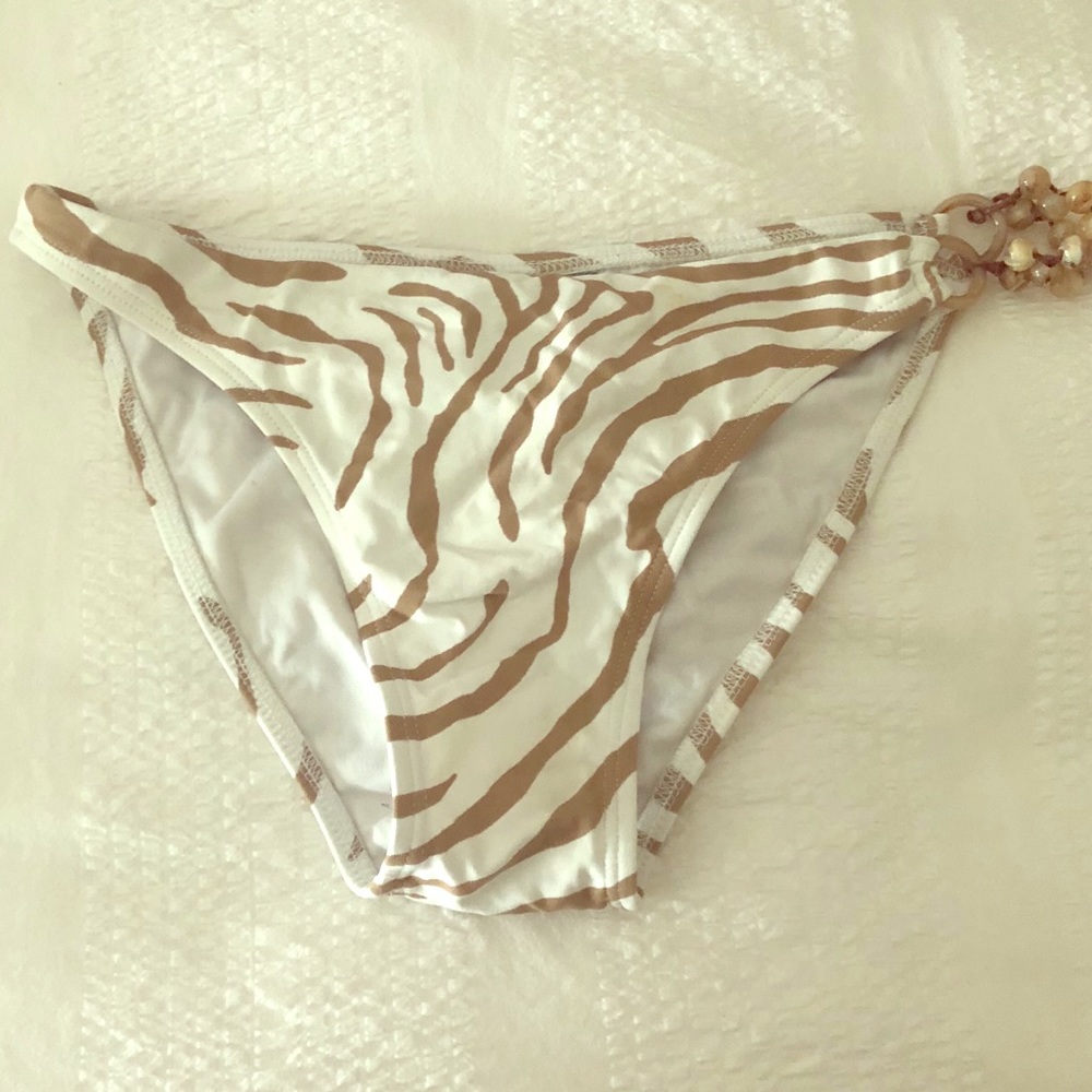 Letarte zebra print bikini bottoms